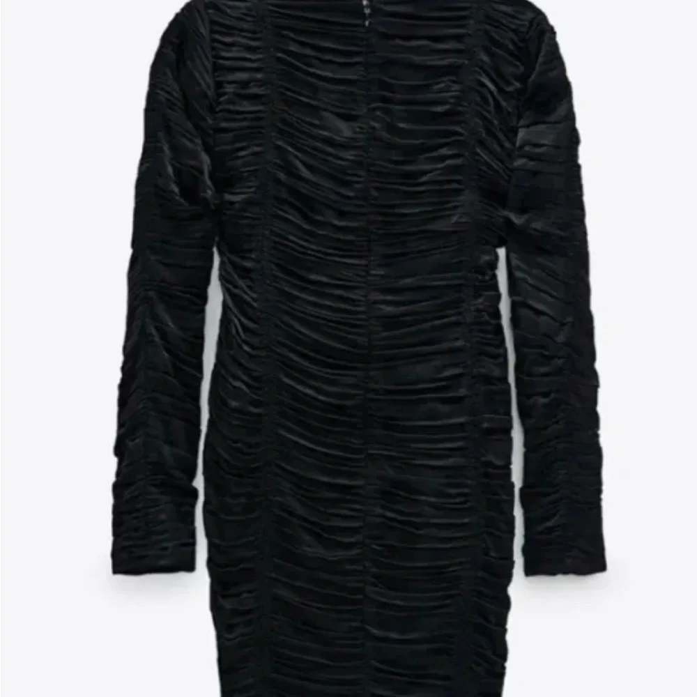 ZARA Limited Edition Satin Ruched Mini Dress - Picture 3 of 10